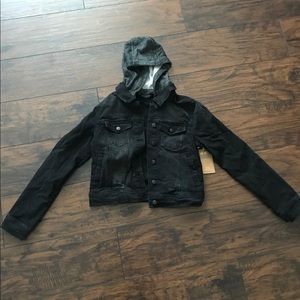 Ci Sono Hooded Jean Jacket